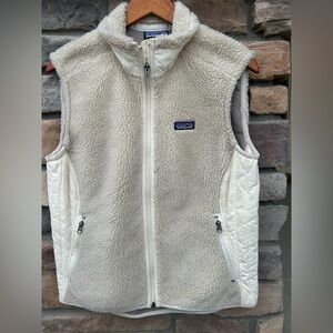 Nice! Womens PATAGONIA RETRO-X Deep Pile Fleece Full-Zip Vest LARGE